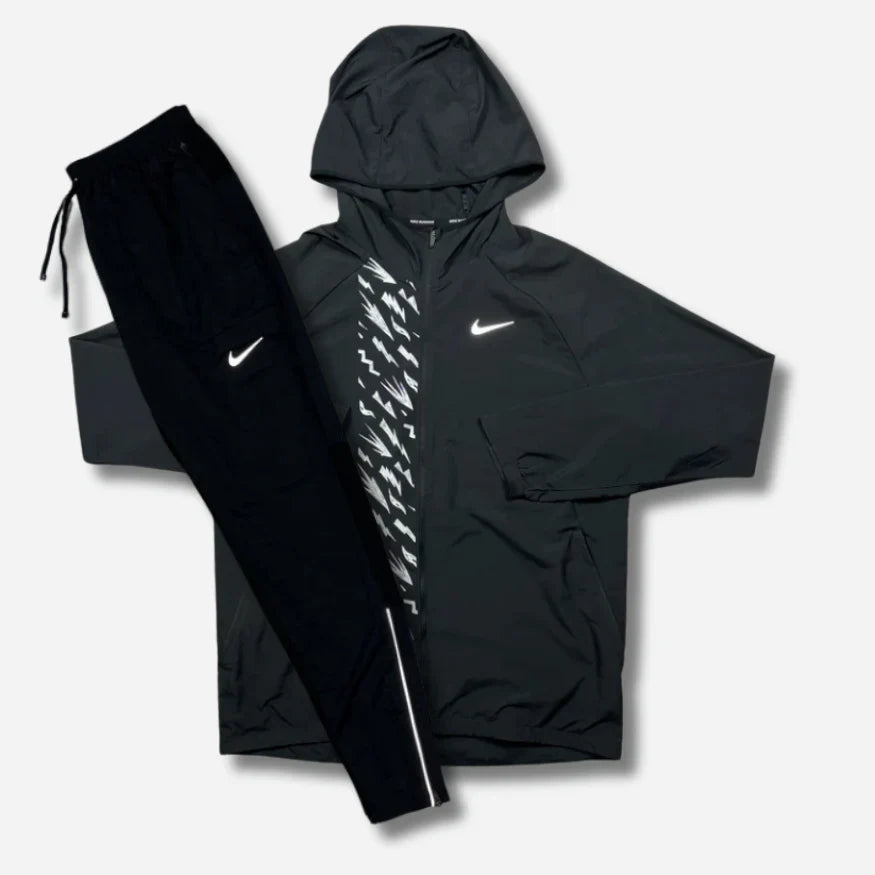Ensemble survêtement Running noir et blanc